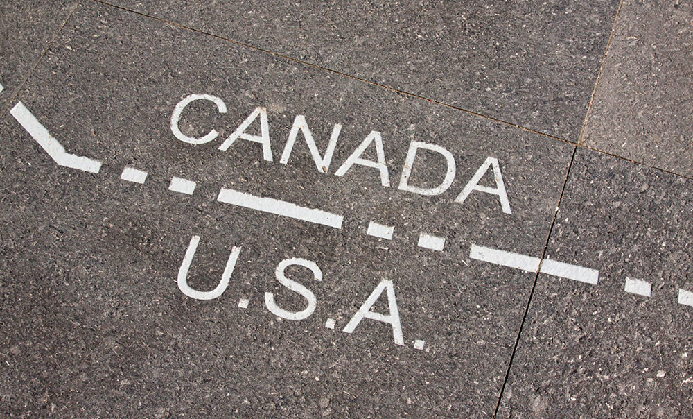 Canada and USA Border